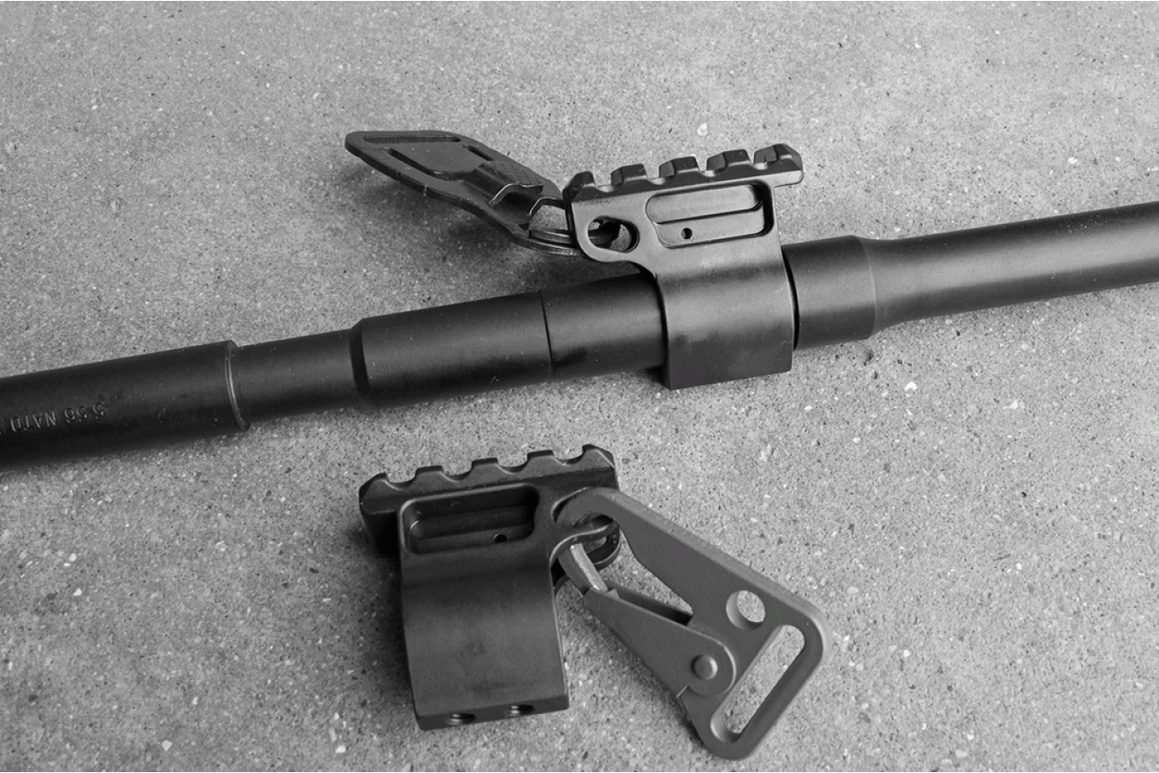 AR15 M16 M4 Skeletonized Gas Block Rail W Hook 750 ar15-m16-m4-skeletonized-gas-block-rail-w-hook-750
